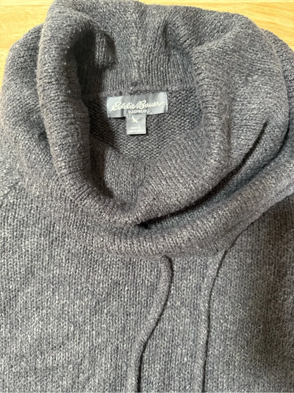 Women’s Eddie Bauer Sleepwear Pullover Sweater Size Large Dark Gray